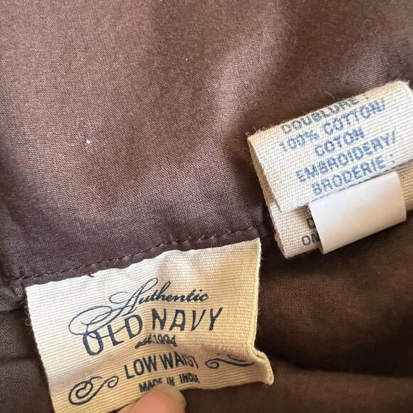 Vintage Y2K Brown Floral Embroidered Low Rise Skirt size 8 Whimsygoth - Picture 6 of 9